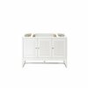 James Martin Vanities Athens 48in Single Vanity Cabinet, Glossy White E645-V48-GW